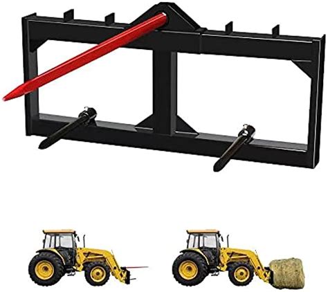 titan attachments tractor hay spear attachment skid steer quick tach|titan skid steer hay attachment.